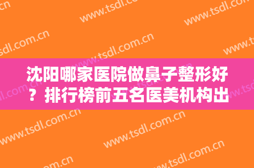 沈阳哪家医院做鼻子整形好？排行榜前五名医美机构出炉！杏林、名流实力入围