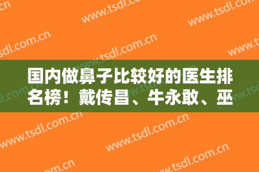 国内做鼻子比较好的医生排名榜！戴传昌、牛永敢、巫文云专家上榜~