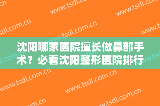 沈阳哪家医院擅长做鼻部手术？必看沈阳整形医院排行榜和隆鼻案例对比图