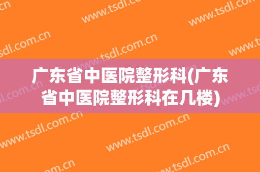 广东省中医院整形科(广东省中医院整形科在几楼)