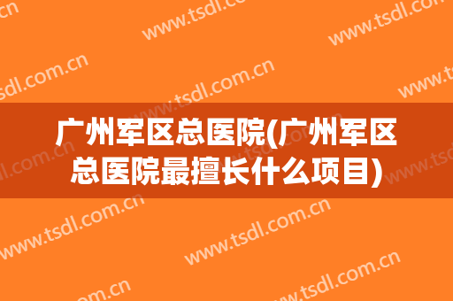 广州军区总医院(广州军区总医院最擅长什么项目)