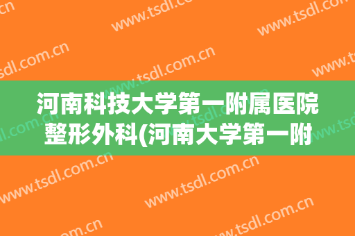 河南科技大学第一附属医院整形外科(河南大学第一附属医院整形美容科整形专家)