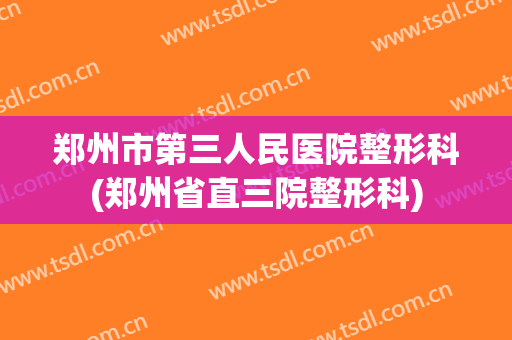 郑州市第三人民医院整形科(郑州省直三院整形科)