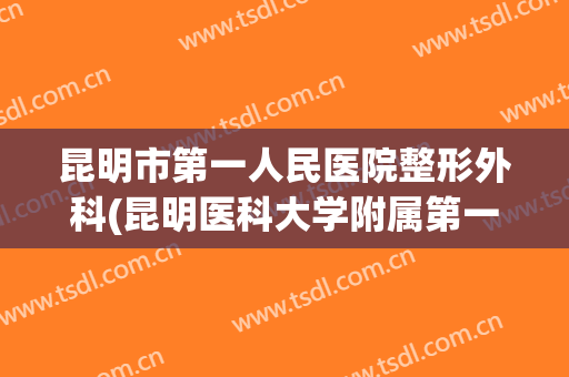 昆明市第一人民医院整形外科(昆明医科大学附属第一医院整形外科)