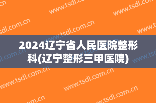 2024辽宁省人民医院整形科(辽宁整形三甲医院)