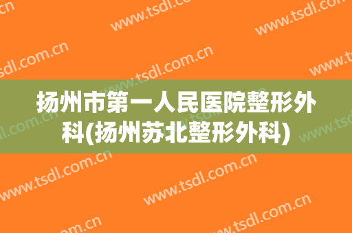 扬州市第一人民医院整形外科(扬州苏北整形外科)
