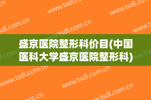 盛京医院整形科价目(中国医科大学盛京医院整形科)