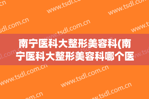 南宁医科大整形美容科(南宁医科大整形美容科哪个医生好)