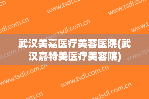武汉美嘉医疗美容医院(武汉嘉特美医疗美容院)