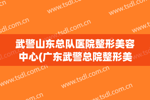 武警山东总队医院整形美容中心(广东武警总院整形美容中心)