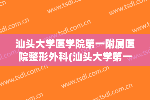 汕头大学医学院第一附属医院整形外科(汕头大学第一附属医院医疗美容科)