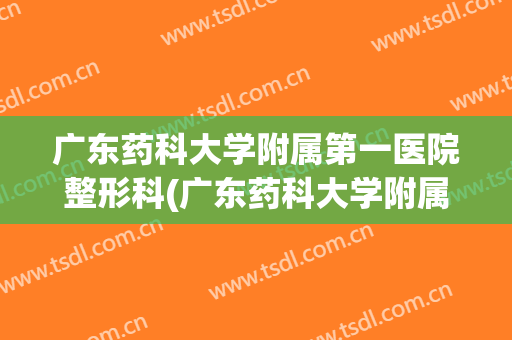 广东药科大学附属第一医院整形科(广东药科大学附属第一医院整形科医生)