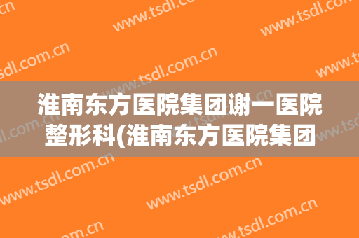 淮南东方医院集团谢一医院整形科(淮南东方医院集团专家一览表)
