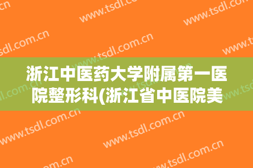 浙江中医药大学附属第一医院整形科(浙江省中医院美容整形科)