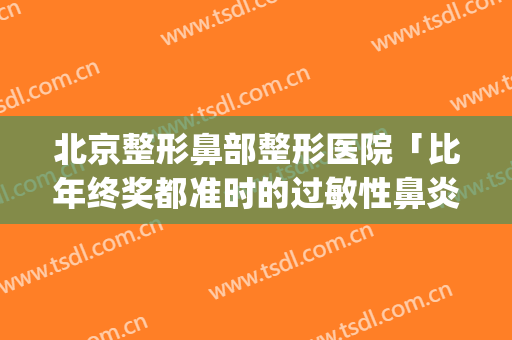北京整形鼻部整形医院「比年终奖都准时的过敏性鼻炎」(北京鼻部整形哪家医院好)