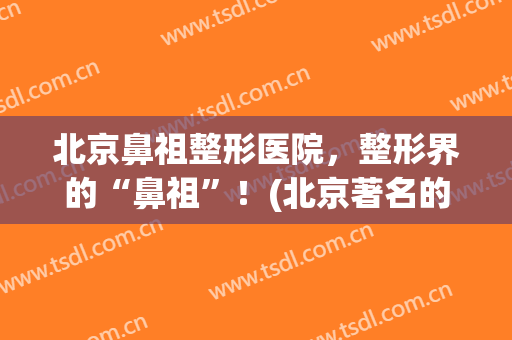 北京鼻祖整形医院，整形界的“鼻祖”！(北京著名的整形医生)
