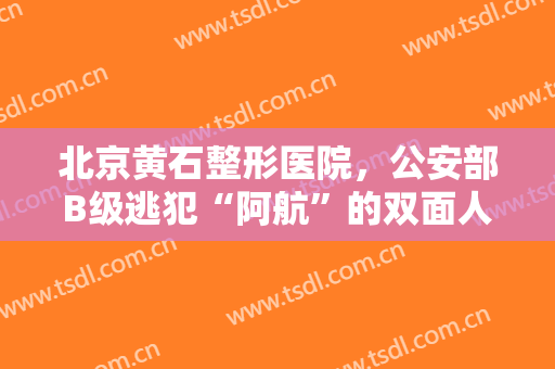 北京黄石整形医院，公安部B级逃犯“阿航”的双面人生！