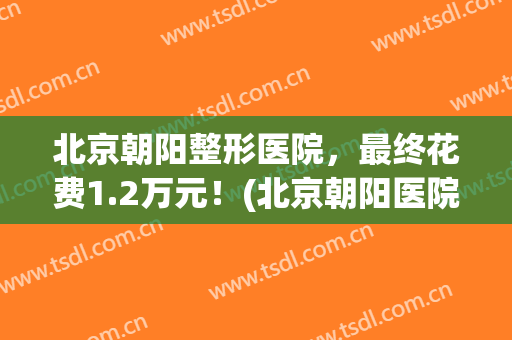 北京朝阳整形医院，最终花费1.2万元！(北京朝阳医院美容整形)