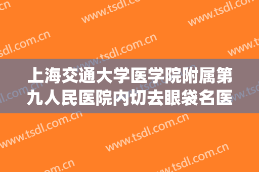 上海交通大学医学院附属第九人民医院内切去眼袋名医推荐_内切去眼袋需要多少费用?