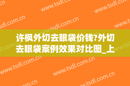 许枫外切去眼袋价钱?外切去眼袋案例效果对比图_上海交通大学医学院附属第九人民医院