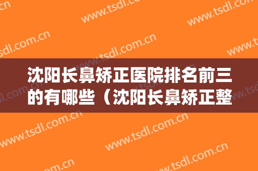 沈阳长鼻矫正医院排名前三的有哪些（沈阳长鼻矫正整形医院）(沈阳鼻子做得好的医院)