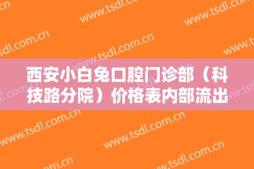 西安小白兔口腔门诊部（科技路分院）价格表内部流出