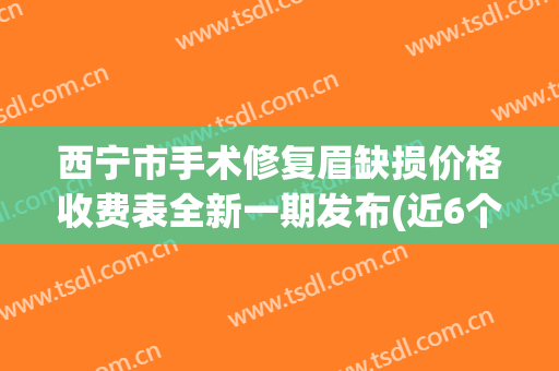 西宁市手术修复眉缺损价格收费表全新一期发布(近6个月均价为：7259元)