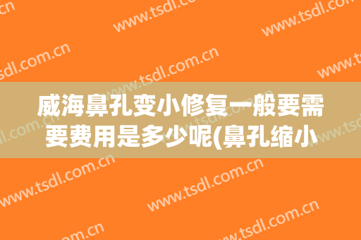 威海鼻孔变小修复一般要需要费用是多少呢(鼻孔缩小整形要多少钱)
