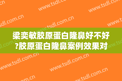 梁奕敏胶原蛋白隆鼻好不好?胶原蛋白隆鼻案例效果对比图_上海交通大学医学院附属第九人民医院