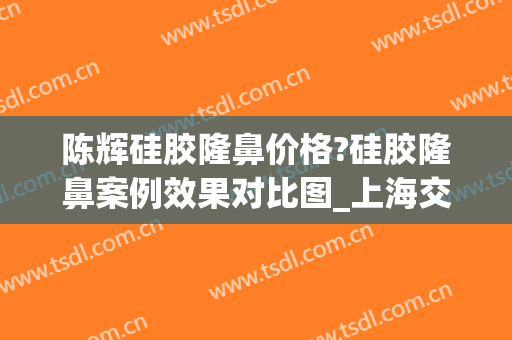 陈辉硅胶隆鼻价格?硅胶隆鼻案例效果对比图_上海交通大学医学院附属第九人民医院
