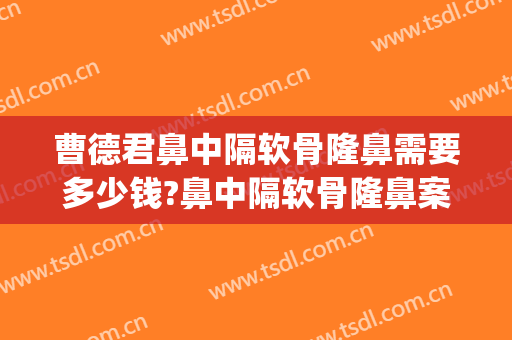 曹德君鼻中隔软骨隆鼻需要多少钱?鼻中隔软骨隆鼻案例效果对比图_上海交通大学医学院附属第九人民医院