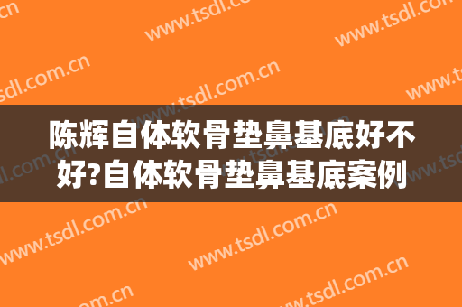 陈辉自体软骨垫鼻基底好不好?自体软骨垫鼻基底案例效果对比图_上海交通大学医学院附属第九人民医院
