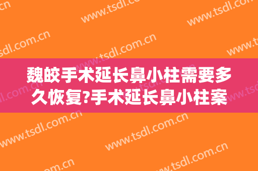 魏皎手术延长鼻小柱需要多久恢复?手术延长鼻小柱案例效果对比图_上海交通大学医学院附属第九人民医院