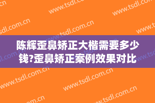 陈辉歪鼻矫正大楷需要多少钱?歪鼻矫正案例效果对比图_上海交通大学医学院附属第九人民医院