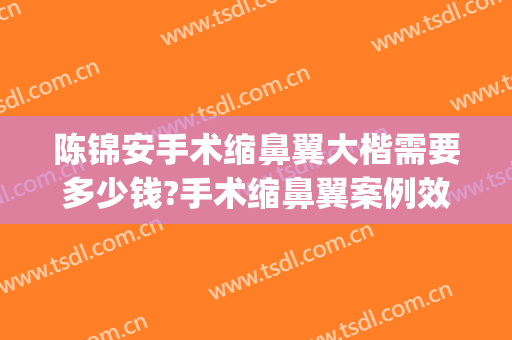 陈锦安手术缩鼻翼大楷需要多少钱?手术缩鼻翼案例效果对比图_上海交通大学医学院附属第九人民医院
