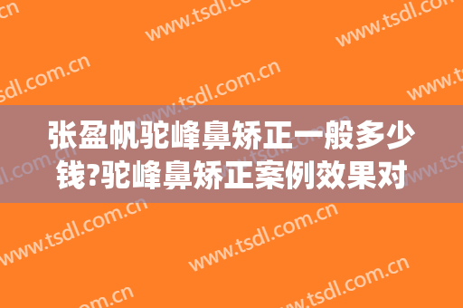 张盈帆驼峰鼻矫正一般多少钱?驼峰鼻矫正案例效果对比图_上海交通大学医学院附属第九人民医院