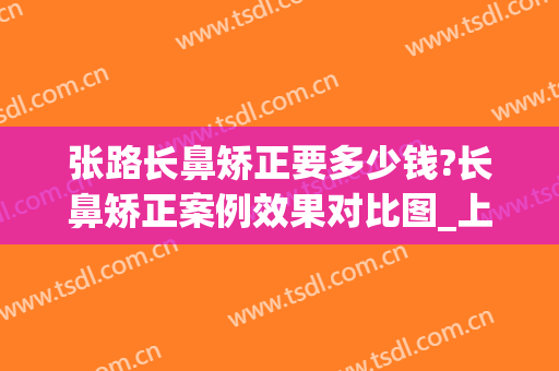 张路长鼻矫正要多少钱?长鼻矫正案例效果对比图_上海交通大学医学院附属第九人民医院
