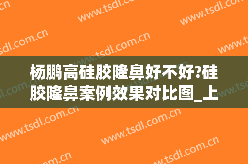 杨鹏高硅胶隆鼻好不好?硅胶隆鼻案例效果对比图_上海交通大学医学院附属第九人民医院北部院区