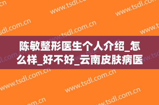 陈敏整形医生个人介绍_怎么样_好不好_云南皮肤病医院医疗美容科