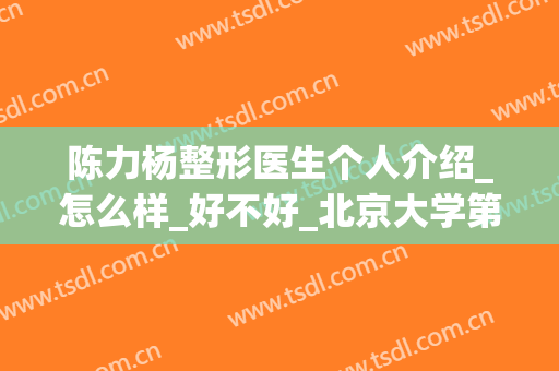 陈力杨整形医生个人介绍_怎么样_好不好_北京大学第三医院