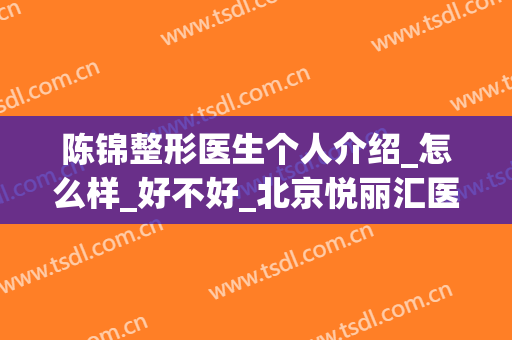 陈锦整形医生个人介绍_怎么样_好不好_北京悦丽汇医疗美容诊所(锦美整形医院医生简介)