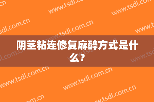 阴茎粘连修复麻醉方式是什么？
