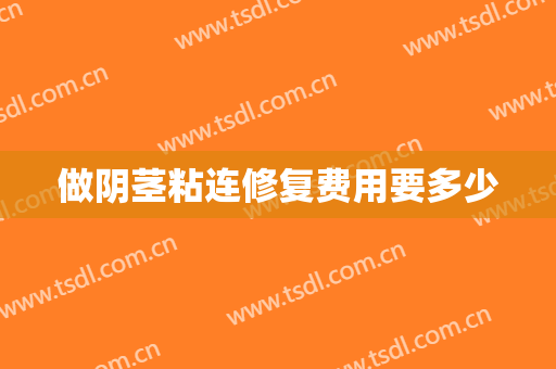 做阴茎粘连修复费用要多少
