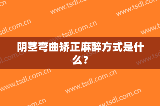 阴茎弯曲矫正麻醉方式是什么？