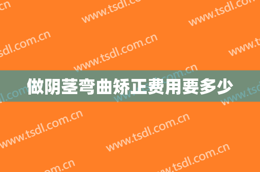 做阴茎弯曲矫正费用要多少