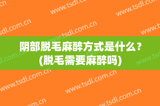 阴部脱毛麻醉方式是什么？(脱毛需要麻醉吗)