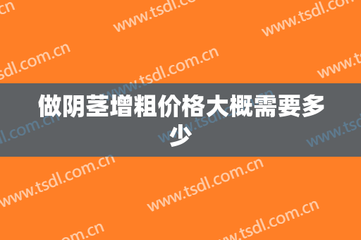 做阴茎增粗价格大概需要多少