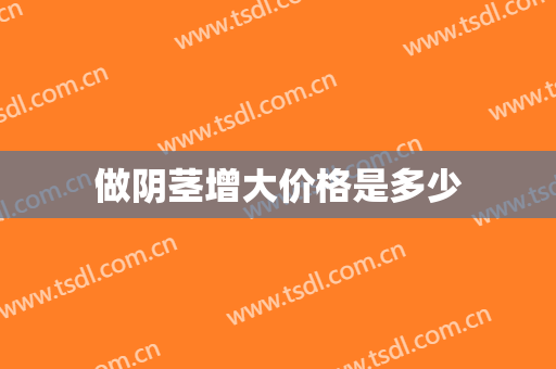 做阴茎增大价格是多少
