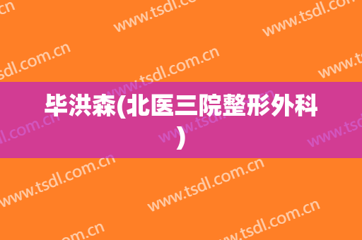 毕洪森(北医三院整形外科)