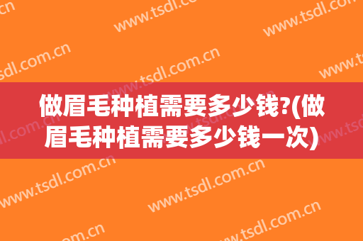 做眉毛种植需要多少钱?(做眉毛种植需要多少钱一次)